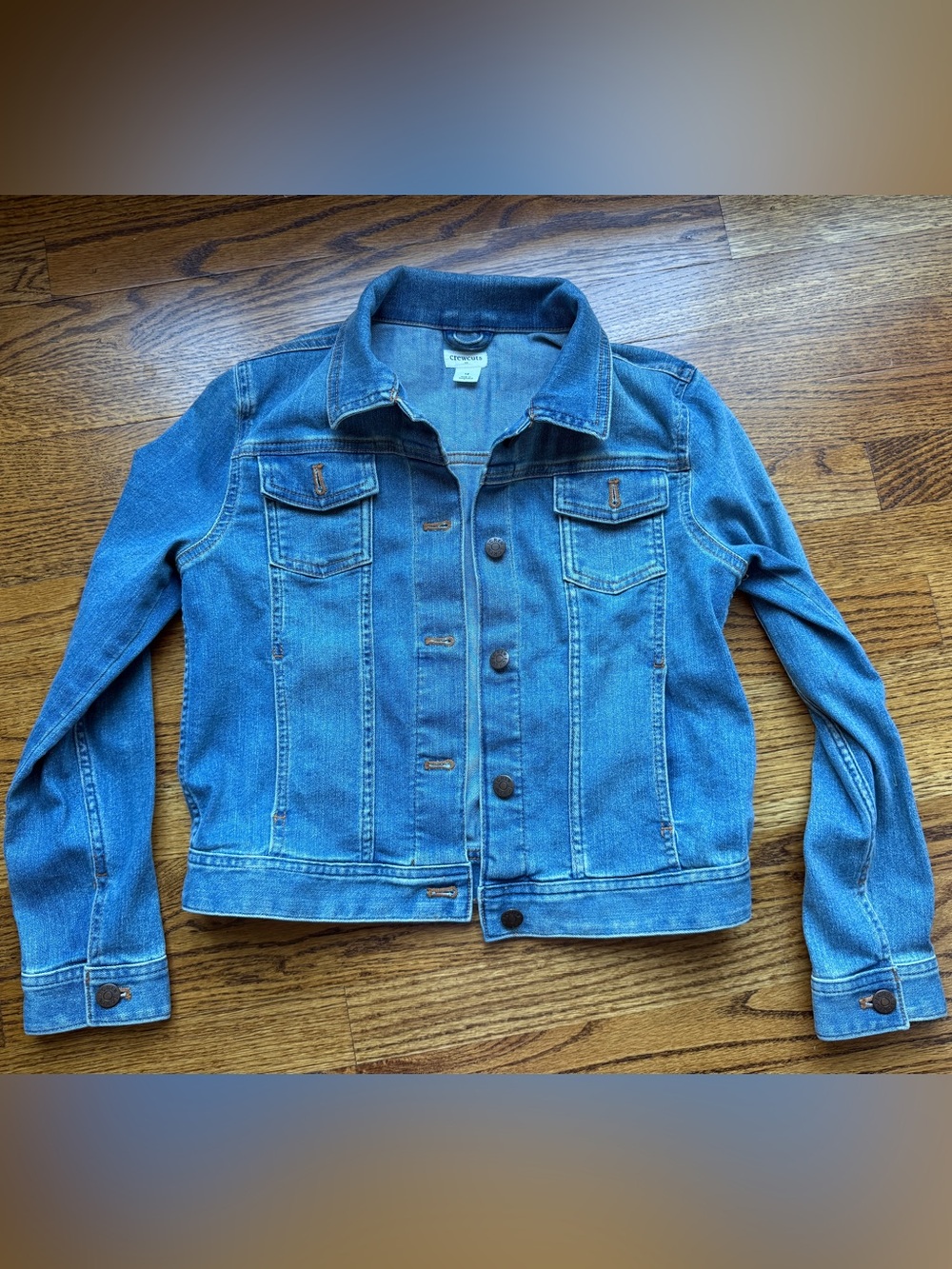 J Crew Crewcuts Girls Stretch Denim Jean Jacket size 12 EUC
